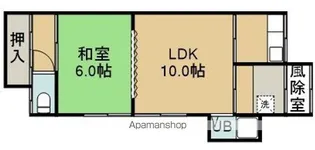 船見町6番1棟2戸(フナミチョウ6バン1ムネ2コ)【1階】の間取り